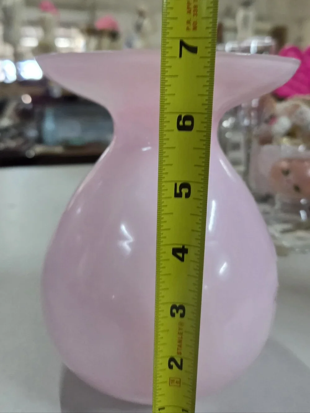 IKEA Vintage Pink Art Glass Vase Barbro Wesslander Pia Amsell Mid Century Modern